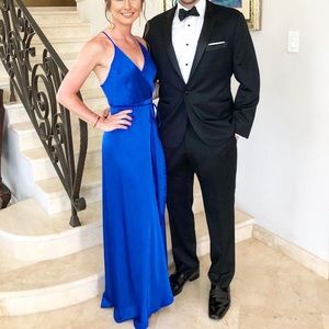 Gorgeous royal blue silk gown